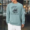 57th Birthday Women Book Lovers Chapter 57 Its My Birthday Raglan Sleeve Sweatshirt Cardinal