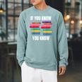 67 Reading Books 6 7 If You Know Six Seven Raglan Sleeve Sweatshirt Cardinal