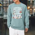 67 For Reading With Books Raglan Sleeve Sweatshirt Cardinal