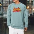 AAARGH Bubble From Comic Book Or Cartoon Raglan Sleeve Sweatshirt Cardinal