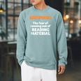 Abibliophobia Reading Bookworm Teacher Librarian Book Reader Raglan Sleeve Sweatshirt Cardinal Abibliophobia Reading Bookworm Teacher Librarian Book Reader Raglan Sleeve Sweatshirt Cardinal