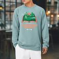 Adventure Awaits a Idea For Book Lovers Raglan Sleeve Sweatshirt Cardinal
