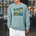 Adventure Starts With Books Jungle Animals Kids Reading Them Raglan Sleeve Sweatshirt Cardinal Adventure Starts With Books Jungle Animals Kids Reading Them Raglan Sleeve Sweatshirt Cardinal