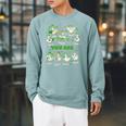 You Are Affirmations Goose StPatrick's Day Book Teacher Raglan Sleeve Sweatshirt Cardinal
