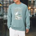 Anti-Social Book-Club Cat Graphic Raglan Sleeve Sweatshirt Cardinal