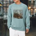 Apparel Dark Academia Book Club Aesthetic Reader Raglan Sleeve Sweatshirt Cardinal
