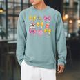 Apple Coquette Bow Books First Day Of School Back To School Raglan Sleeve Sweatshirt Cardinal Apple Coquette Bow Books First Day Of School Back To School Raglan Sleeve Sweatshirt Cardinal
