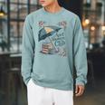 April Showers Book Club Spring Peonies Cozy Hygge Reader Raglan Sleeve Sweatshirt Cardinal April Showers Book Club Spring Peonies Cozy Hygge Reader Raglan Sleeve Sweatshirt Cardinal