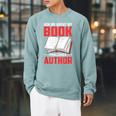 Ask About My Book Published Author Book Writer Raglan Sleeve Sweatshirt Cardinal