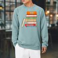 Ask Me What I'm Reading Book Lover Apparel Raglan Sleeve Sweatshirt Cardinal