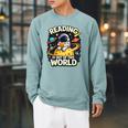 Astronaut Reading Book Lover Space For Men Women Kid Raglan Sleeve Sweatshirt Cardinal Astronaut Reading Book Lover Space For Men Women Kid Raglan Sleeve Sweatshirt Cardinal