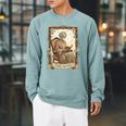 The Aunt Tarot Card Women Skeleton Aunty Book Lover Raglan Sleeve Sweatshirt Cardinal The Aunt Tarot Card Women Skeleton Aunty Book Lover Raglan Sleeve Sweatshirt Cardinal