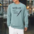 Author Book Writer Journalist Novelist Raglan Sleeve Sweatshirt Cardinal