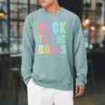 BACK TO THE BOOKS Happy First Day School Future Grads Premium Tri-Blend Raglan Sleeve Sweatshirt Cardinal BACK TO THE BOOKS Happy First Day School Future Grads Premium Tri-Blend Raglan Sleeve Sweatshirt Cardinal
