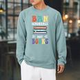 Ban Ignorance Not Books I Read Banned Books Raglan Sleeve Sweatshirt Cardinal