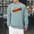 BANG Comic Book Cartoon Pop Art Vintage Raglan Sleeve Sweatshirt Cardinal