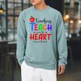 THE BEST TEACHERS TEACH FROM THE HEART NOT BOOK T-SHIRT Men Women Raglan Sleeve Sweatshirt Cardinal THE BEST TEACHERS TEACH FROM THE HEART NOT BOOK T-SHIRT Men Women Raglan Sleeve Sweatshirt Cardinal
