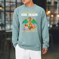 Beware Of The Book Dragon Mythical Creatures Raglan Sleeve Sweatshirt Cardinal Beware Of The Book Dragon Mythical Creatures Raglan Sleeve Sweatshirt Cardinal