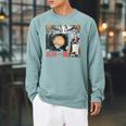 Bleach Graphic Ichigo Comic Book Style Anime Raglan Sleeve Sweatshirt Cardinal