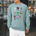 BLM Human Rights Feminism Trans Science Books LGBTQ Kindness Raglan Sleeve Sweatshirt Cardinal