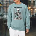 Bone-Dry Story Skeleton Reading Book Lovers Bookworm Book Raglan Sleeve Sweatshirt Cardinal Bone-Dry Story Skeleton Reading Book Lovers Bookworm Book Raglan Sleeve Sweatshirt Cardinal