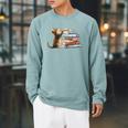 Book Cat Lover Reading Read Books Raglan Sleeve Sweatshirt Cardinal Book Cat Lover Reading Read Books Raglan Sleeve Sweatshirt Cardinal
