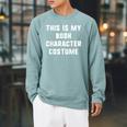 This Is My Book Character Costume Halloween Easy Kids Adult Raglan Sleeve Sweatshirt Cardinal