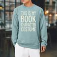 This Is My Book Character Costume Raglan Sleeve Sweatshirt Cardinal