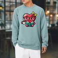 Book Coffee Valentines Cute Heart Lover Women Girl Raglan Sleeve Sweatshirt Cardinal
