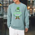 Im The Book Dragon Leprechaun St Patricks Day Raglan Sleeve Sweatshirt Cardinal