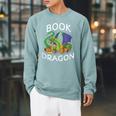 Book Dragon Smart Readers Raglan Sleeve Sweatshirt Cardinal