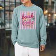 Book Girl Summer Beach Club Summer Reading Raglan Sleeve Sweatshirt Cardinal Book Girl Summer Beach Club Summer Reading Raglan Sleeve Sweatshirt Cardinal