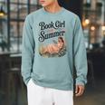 Book Girl Summer Vacation Bookworm Beach Girly Raglan Sleeve Sweatshirt Cardinal Book Girl Summer Vacation Bookworm Beach Girly Raglan Sleeve Sweatshirt Cardinal