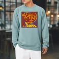 Book Of Kells Celtic Knot Medieval Bird Premium Tri-Blend Raglan Sleeve Sweatshirt Cardinal