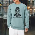 Book Lover Bent Over a Book Raglan Sleeve Sweatshirt Cardinal