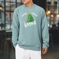 Book Lover Christmas Tree Holiday Reading Love To Read Raglan Sleeve Sweatshirt Cardinal