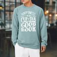 Book Lover Librarian Bookworm Reading Club Reading Raglan Sleeve Sweatshirt Cardinal