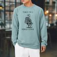 Book Lover Librarian Today I'm Serious Goose Meme Raglan Sleeve Sweatshirt Cardinal