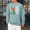 Book Lover Shirt Kids Panda Lover Book Reading Raglan Sleeve Sweatshirt Cardinal