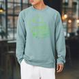 Book Lover St Patrick Day Librarian Teacher St Paddys Raglan Sleeve Sweatshirt Cardinal