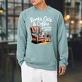Book Lovers Cats Raglan Sleeve Sweatshirt Cardinal Book Lovers Cats Raglan Sleeve Sweatshirt Cardinal
