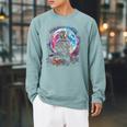 Book Lovers Cool Astronaut Reading Books In Space Kids Raglan Sleeve Sweatshirt Cardinal