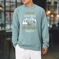 For Book Lovers Reading Women Clothing Girls Pajamas Raglan Sleeve Sweatshirt Cardinal