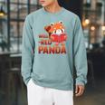 Book Nerd Well Red Panda Cute Bear Book Nerd Zookeeper Raglan Sleeve Sweatshirt Cardinal