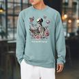 Book Are My Therapy Skeleton Book Reading Floral Butterfly Raglan Sleeve Sweatshirt Cardinal Book Are My Therapy Skeleton Book Reading Floral Butterfly Raglan Sleeve Sweatshirt Cardinal