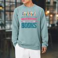 Book Reader Bookish Booktok Reading Cute Sarcastic Raglan Sleeve Sweatshirt Cardinal