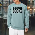 Book Reader Read More Books Raglan Sleeve Sweatshirt Cardinal