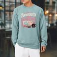Book Reader Reading Joke Humor Comfort Colors Crop Top Raglan Sleeve Sweatshirt Cardinal