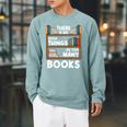 Book Reader Reading Lover Raglan Sleeve Sweatshirt Cardinal