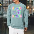 Book Reading Club Tie Dye Book Lovers Librarians Raglan Sleeve Sweatshirt Cardinal